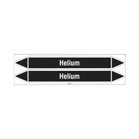 Pipe markers: Helium | Dutch | Non flammable liquids