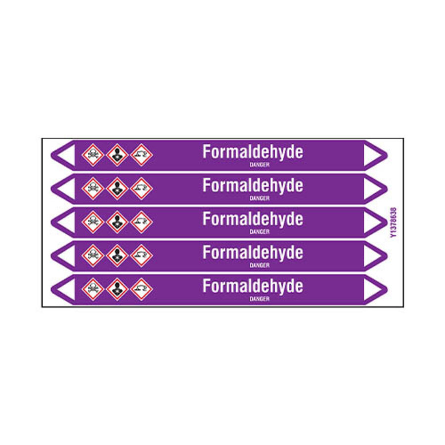 Pipe markers: Formaldehyde | English | Acids and Alkalis