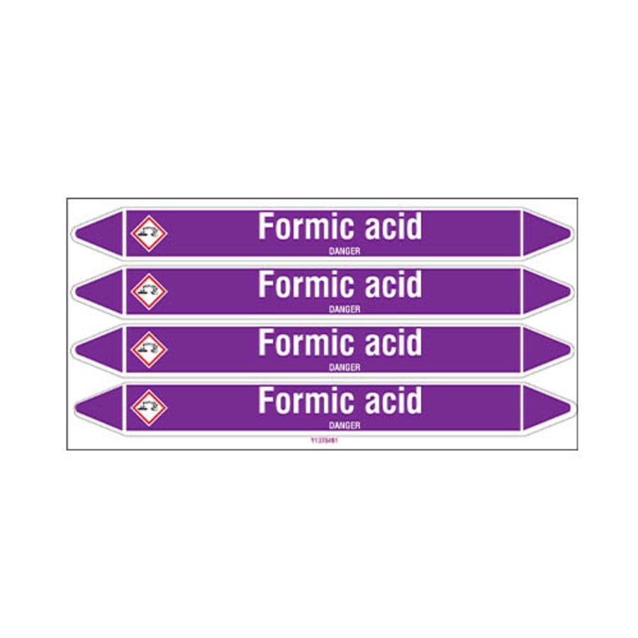 Rohrmarkierer: Formic acid | Englisch | Säuren und Lauge