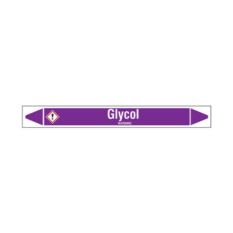 Pipe markers: Glycol | English | Acids and Alkalis