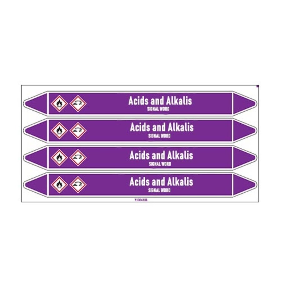Pipe markers: Hydrochloric acid | English | Acids and Alkalis