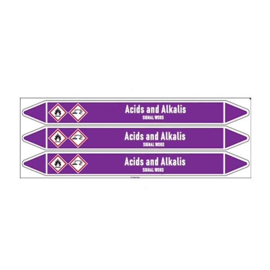 Pipe markers: Hydrofluoric acid | English | Acids and Alkalis