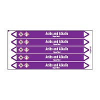 Pipe markers: NaOH | English | Acids and Alkalis