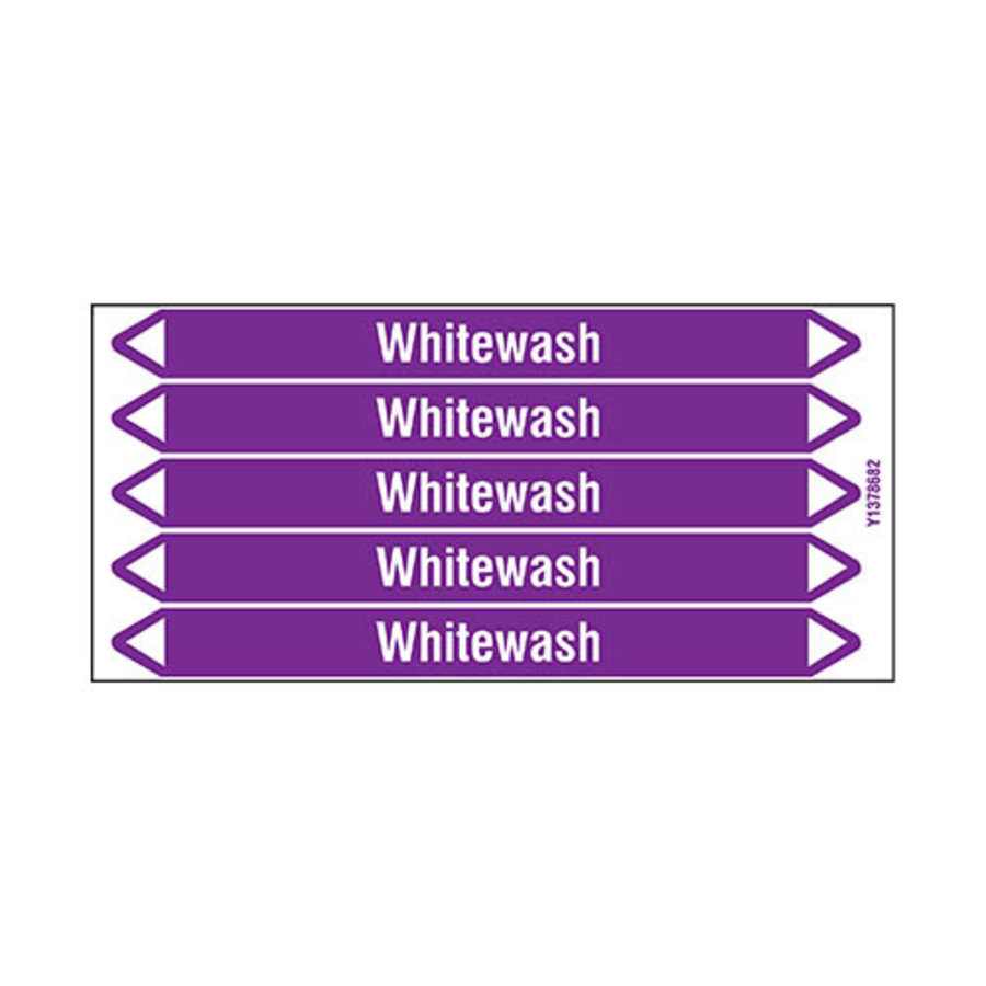 Pipe markers: Whitewash | English | Acids and Alkalis