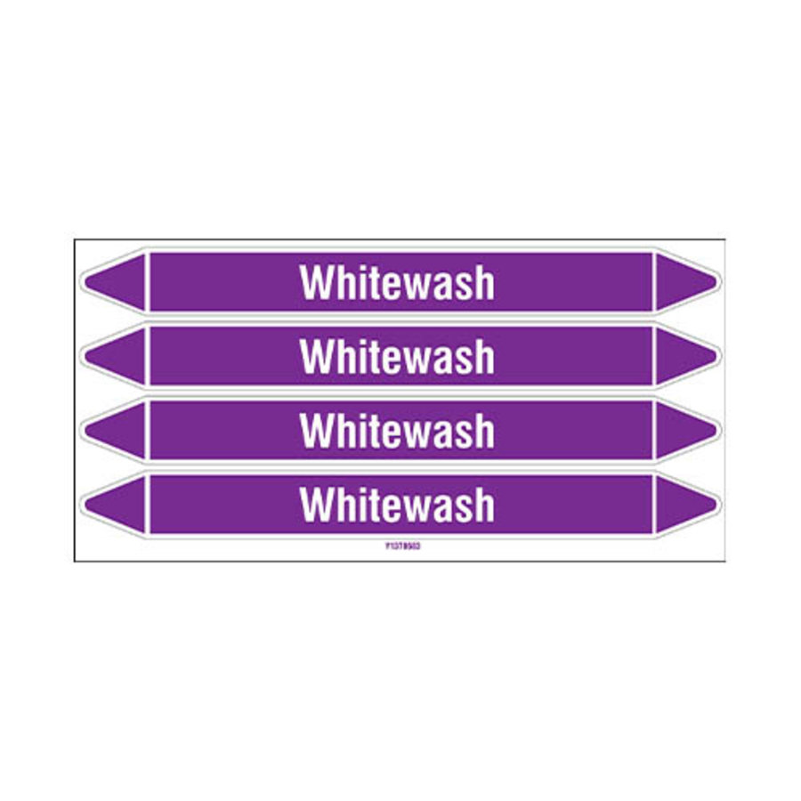 Rohrmarkierer: Whitewash | Englisch | Säuren und Laugen