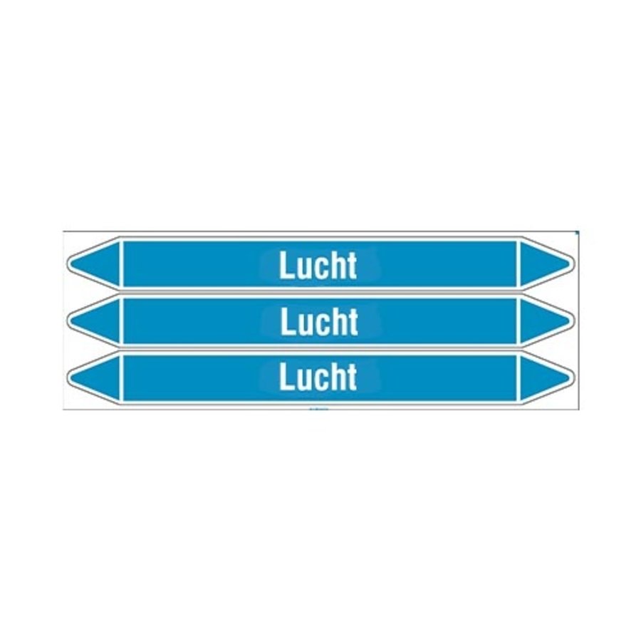 Pipe markers: Buitenlucht | Dutch | Air