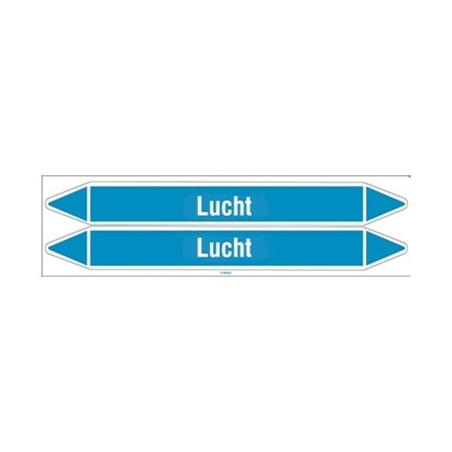 Pipe markers: Hete lucht | Dutch | Air