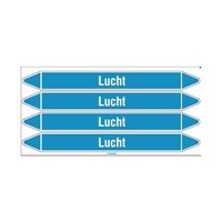 Pipe markers: Hete lucht | Dutch | Air