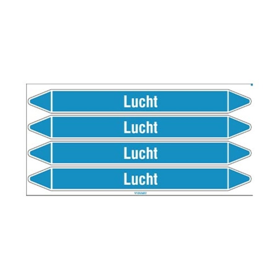 Pipe markers: Hete lucht | Dutch | Air