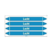 Pipe markers: Natte lucht | Dutch | Air