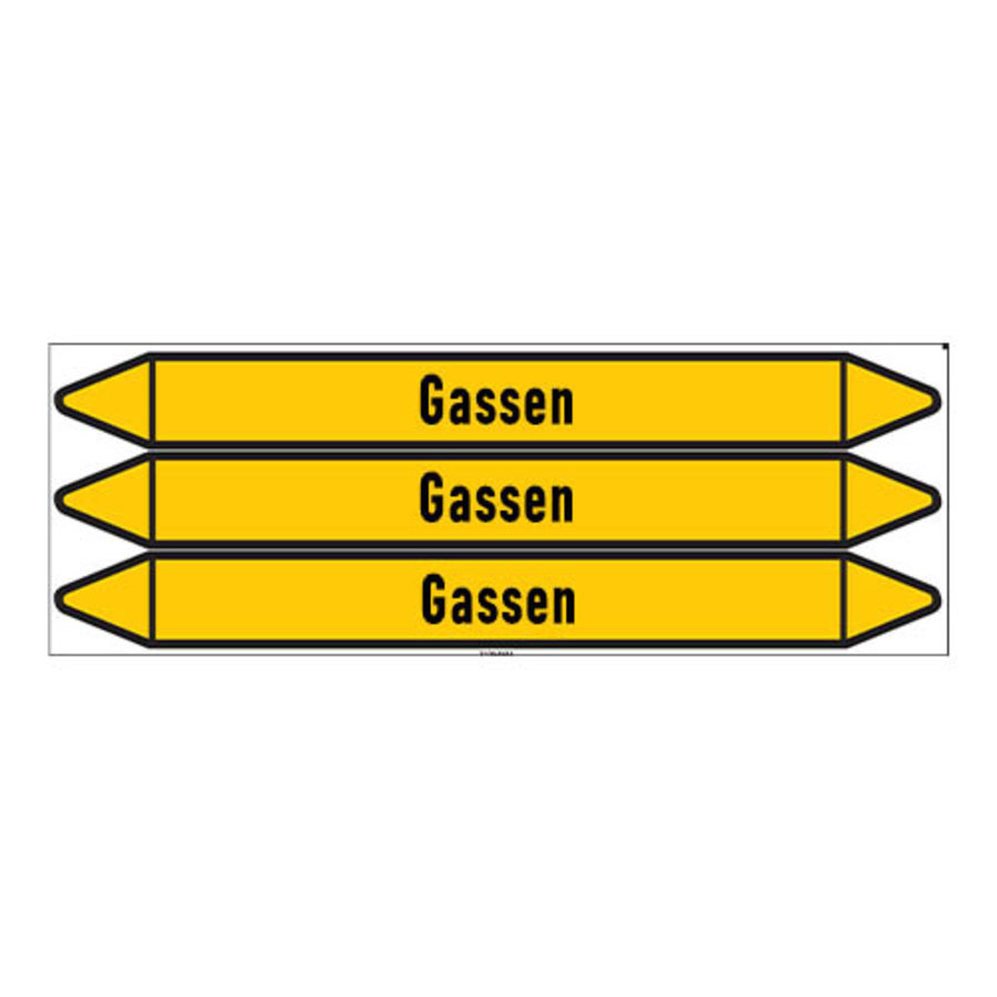 Pipe markers: Acetyleen | Dutch | Gas