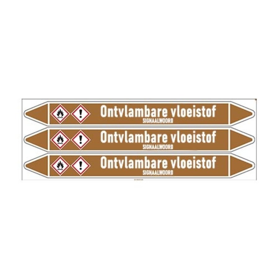 Pipe markers: Vet  | Dutch | Flammable liquid