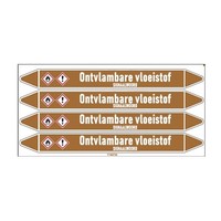 Pipe markers: Vet  | Dutch | Flammable liquid