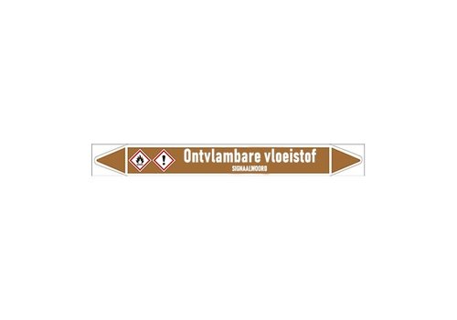 Pipe markers: Vloeibare zuurstof | Dutch | Flammable liquids 