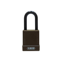 Aluminium safety padlock with brown cover 84777