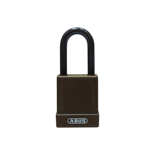 Aluminium safety padlock with brown cover 76/40 brown 