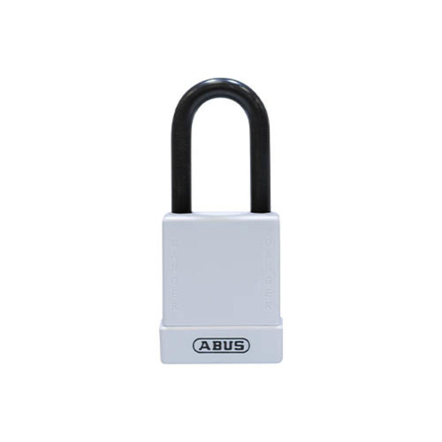 Aluminium safety padlock with white cover 84774