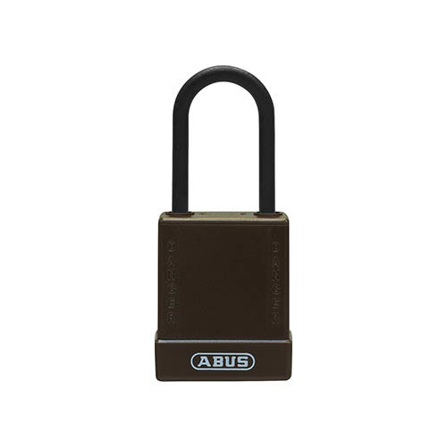 Aluminium safety padlock with brown cover 76PS/40 brown 