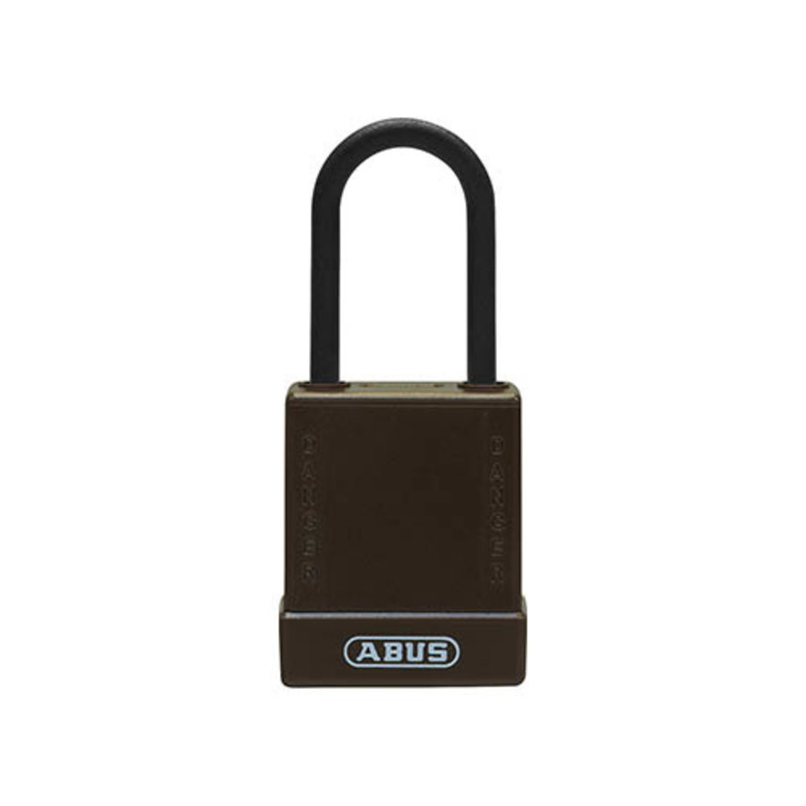 Aluminium safety padlock with brown cover 84816