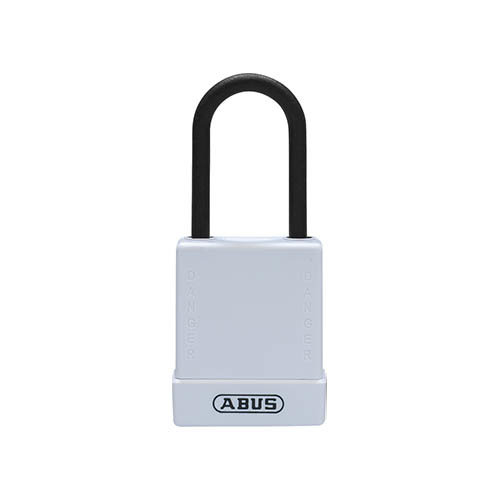 Aluminium safety padlock with white cover 76PS/40 white 