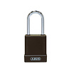 Aluminium safety padlock with brown cover 76BS/40 brown