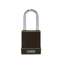 Aluminium safety padlock with brown cover 84790