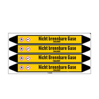 Pipe markers: Stickstoff flüssig | German | Non-flammable gas