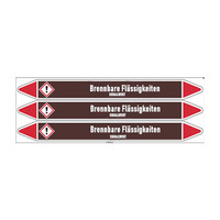 Pipe markers: Acrylaldehyd (stab.) | German | Flammable Liquids