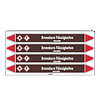 Brady Pipe markers: Acrylaldehyd (stab.) | German | Flammable Liquids