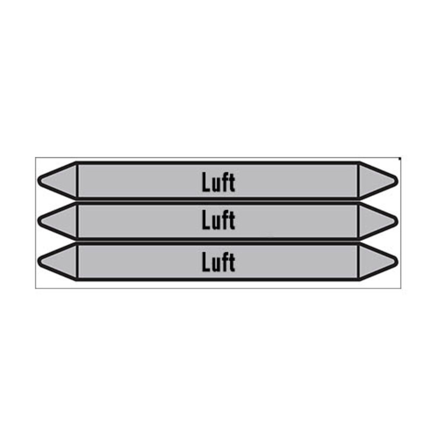 Pipe markers: Atemluft | German | Luft