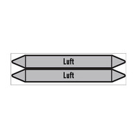 Pipe markers: Belüftung + Entlüftung | German | Luft