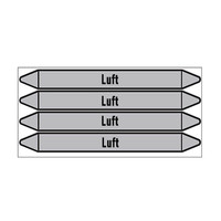 Pipe markers: Brennluft | German | Luft