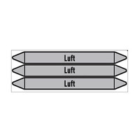 Pipe markers: Druckluft 10 bar | German | Luft