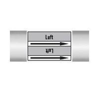 Pipe markers: Lüftung | German | Luft