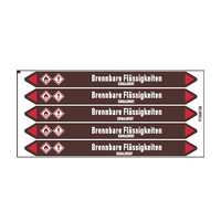 Pipe markers: Benzaldehyd | German | Flammable Liquids