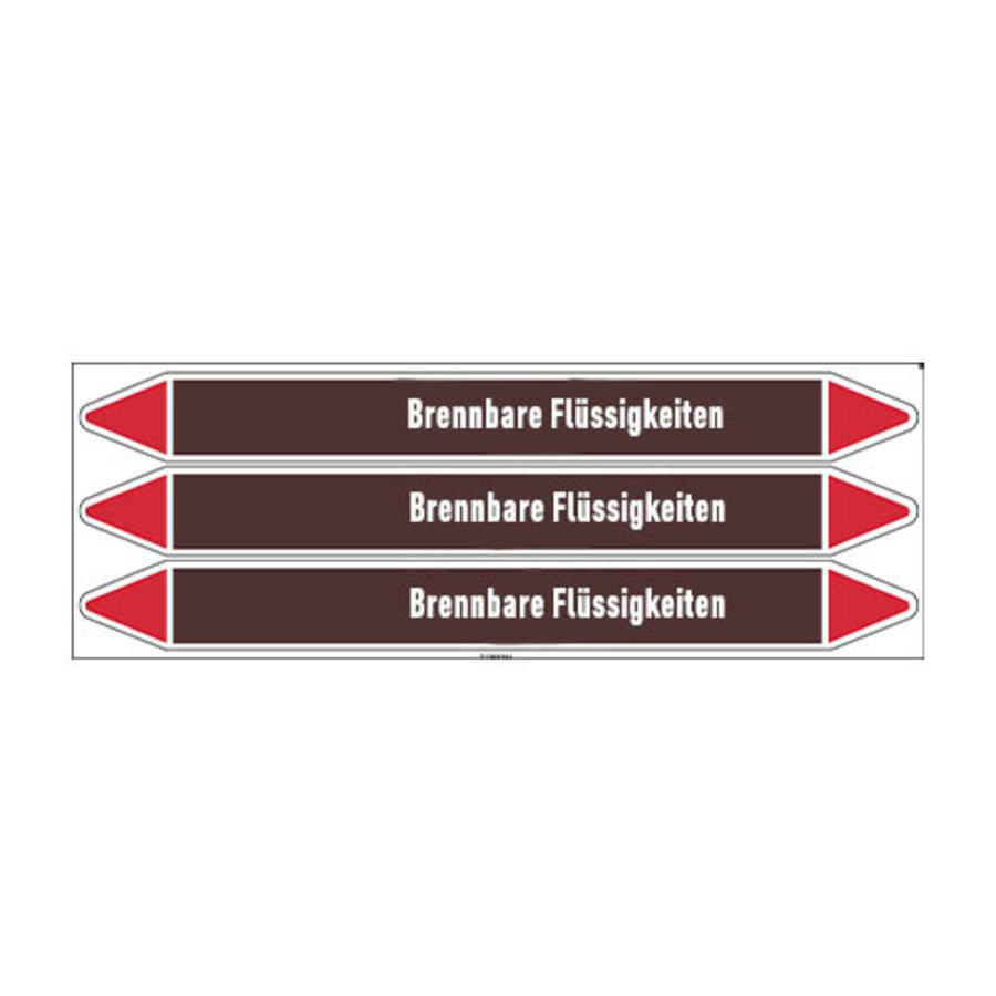 Pipe markers: Benzin | German | Flammable Liquids