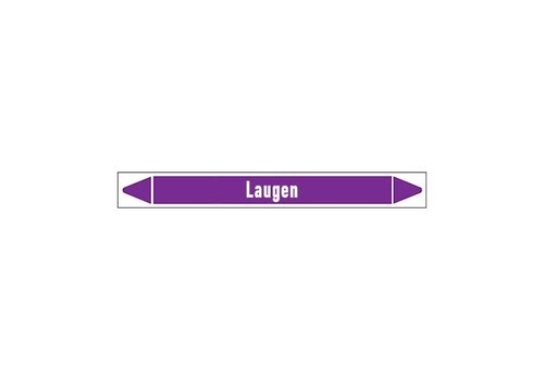 Pipe markers: Lauge | German |  Alkalis 