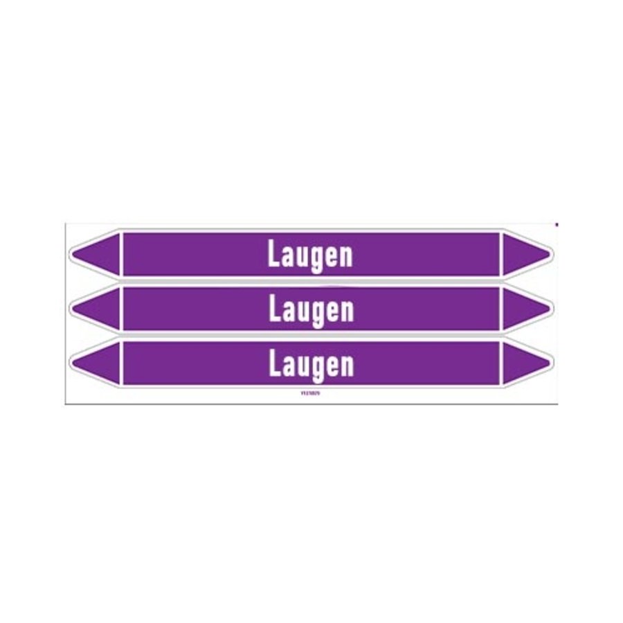 Pipe markers: Lauge | German |  Alkalis