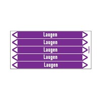 Pipe markers: Lauge | German |  Alkalis
