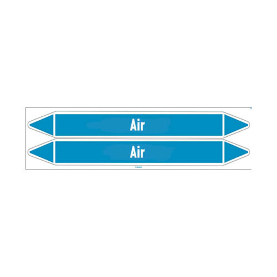 Pipe markers: Air 3 bars | English | Air