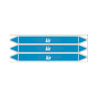 Pipe markers: Air 3 bars | English | Air