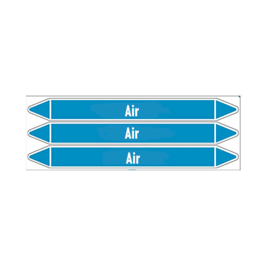 Pipe markers: Air 3 bars | English | Air