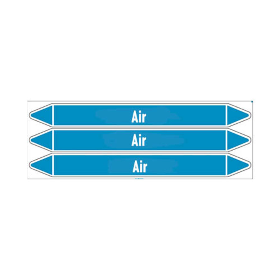 Pipe markers: Compressed air | English | Air