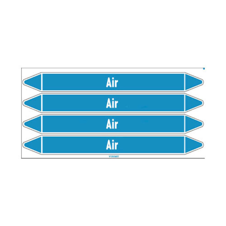 Pipe markers: Compressed air | English | Air