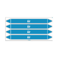 Pipe markers: Compressed air 1.5 bar | English | Air