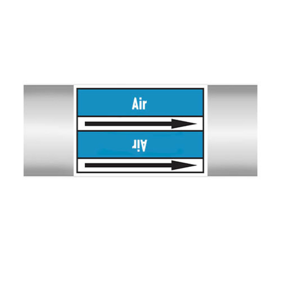 Pipe markers: Compressed air 1.5 bar | English | Air