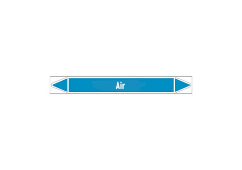 Pipe markers: Compressed air 3.5 bar | English | Air 