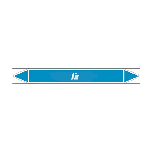 Pipe markers: Compressed air 3.5 bar | English | Air 