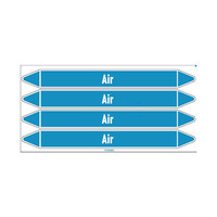 Pipe markers: Cooling air | English | Air