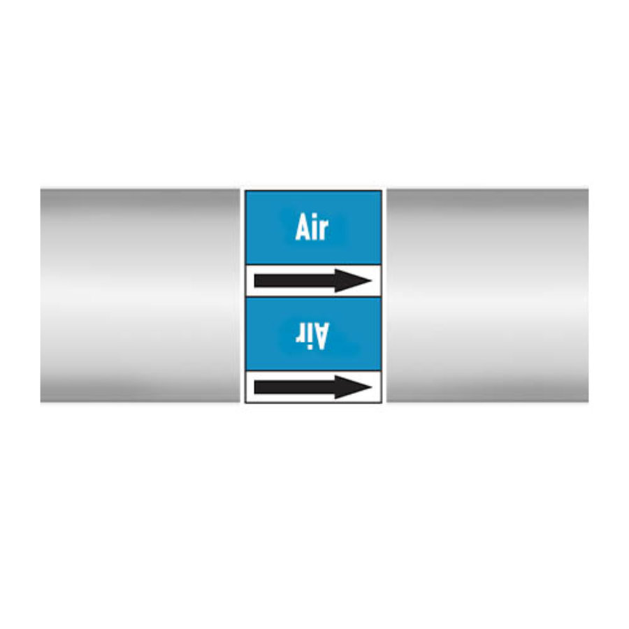 Leidingmerkers: Dry air | Engels | Lucht